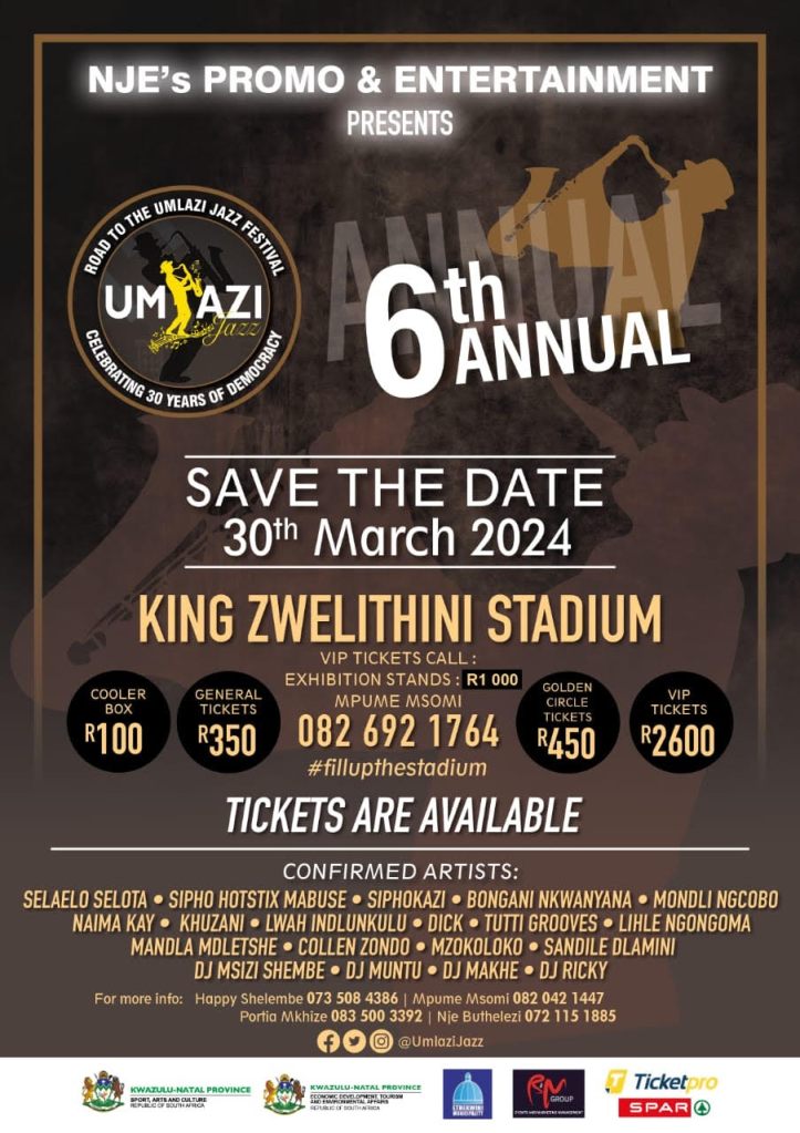 Performing on 30th March 2024 at the 6th Annual Umlazi Jazz festival